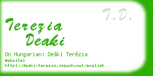 terezia deaki business card