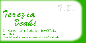 terezia deaki business card